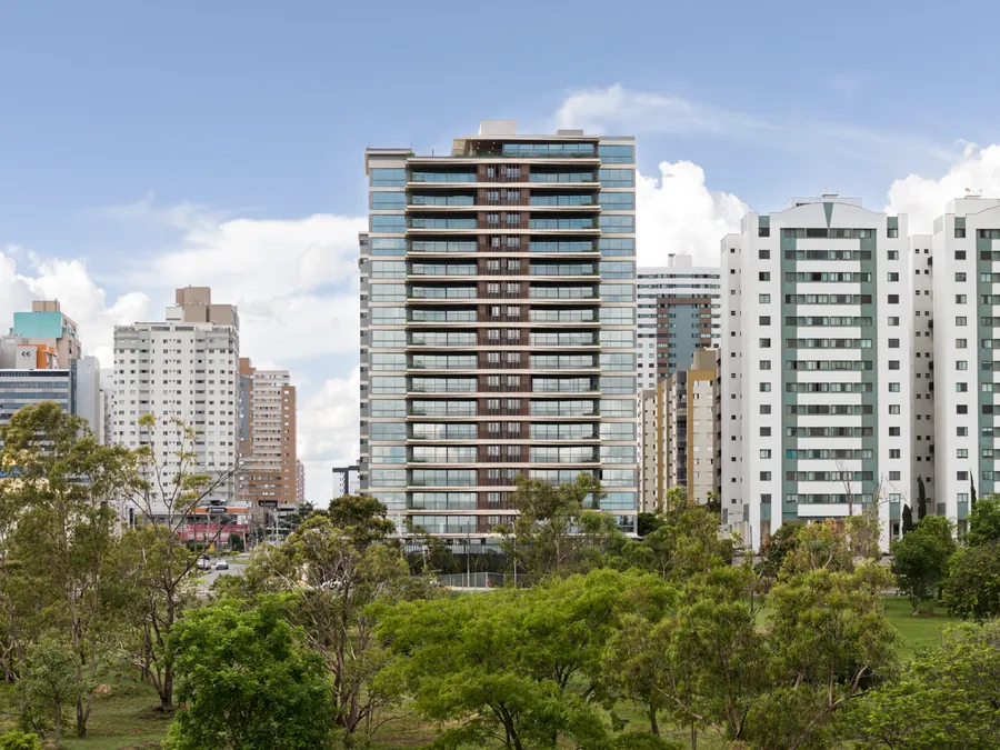 Fachada do Real Bothanic de frente para o parque